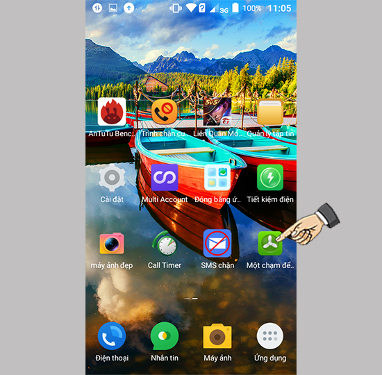 Chọn vào app